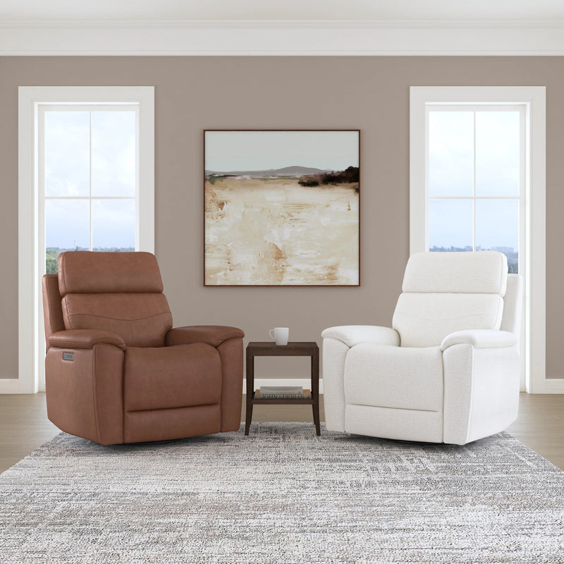 Refined Perfect Match Power Swivel Gliding Recliner with Power Headrest & Lumbar