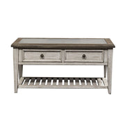 Heartland Rect Ceiling Tile Cocktail Table in Antique White image