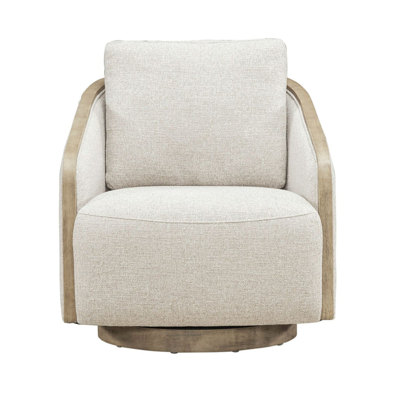 Nora Uph Swivel Accent Chair - Light Brown image