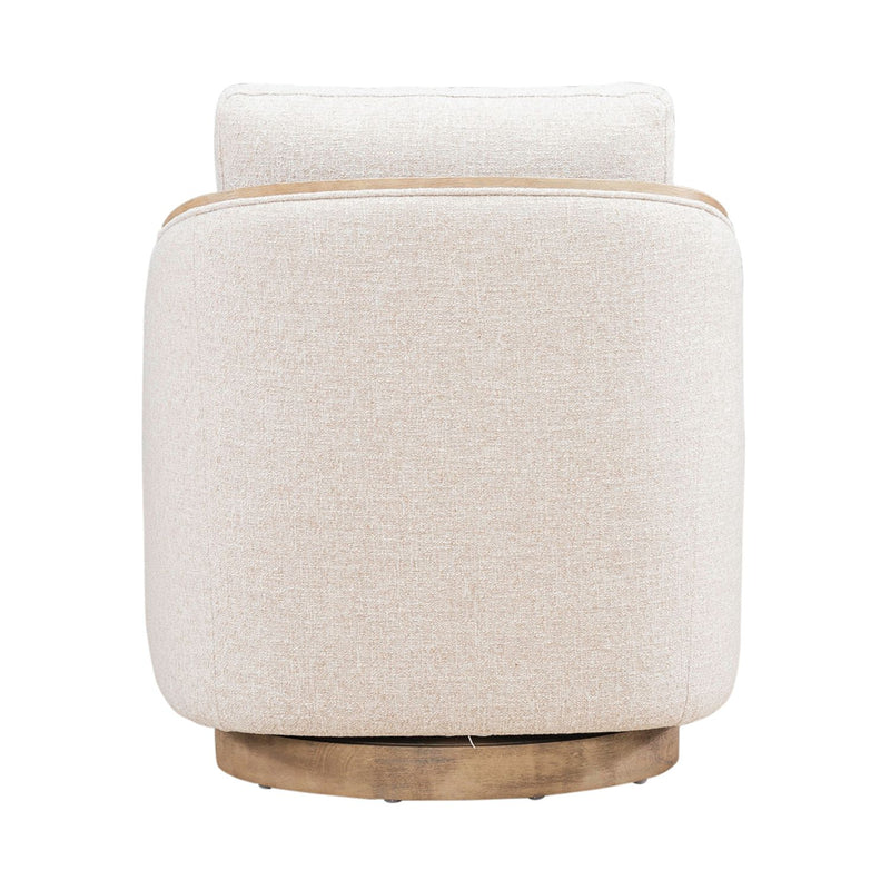 Nora Uph Swivel Accent Chair - Light Brown