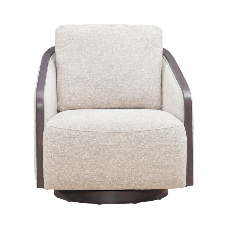 Nora Uph Swivel Accent Chair - Dark Brown