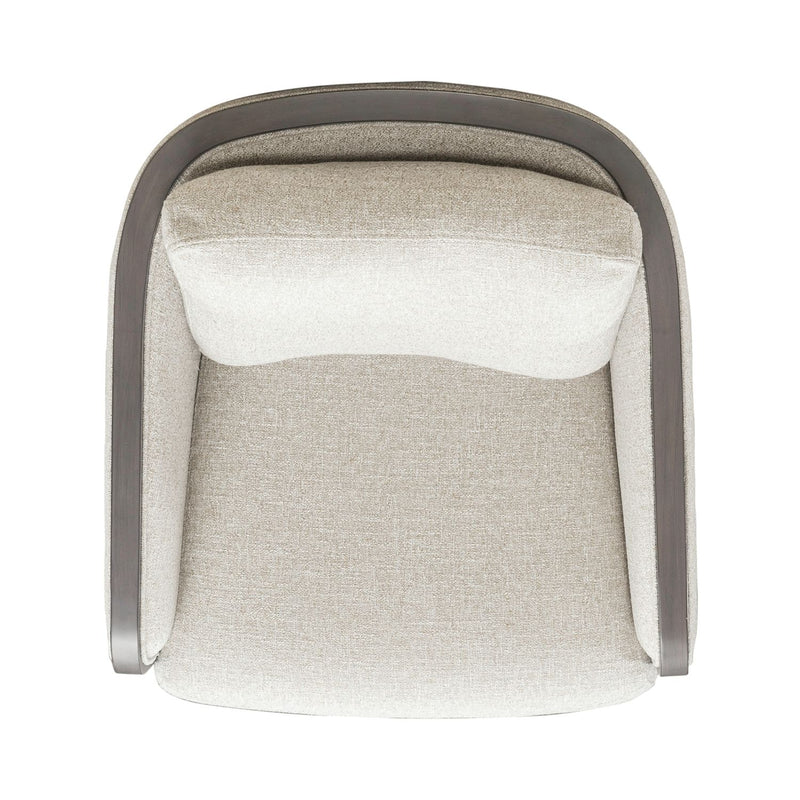 Nora Uph Swivel Accent Chair - Dark Brown image