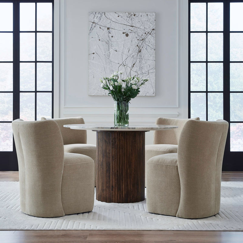Accent Dining Accent Dining Chair w/ Casters - Wicker image