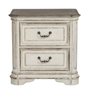 Magnolia Manor Two Drawer Nightstand in Antique White image