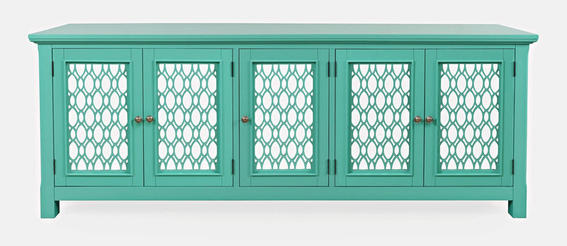 Isabella 86 inch Mirrored Accent Cabinet