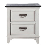Allyson Park 2 Drawer Nightstand with Charging Station in White image