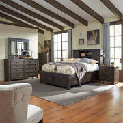 Thornwood Hills King Bookcase Bed, Dresser & Mirror, Chest, Night Stand image