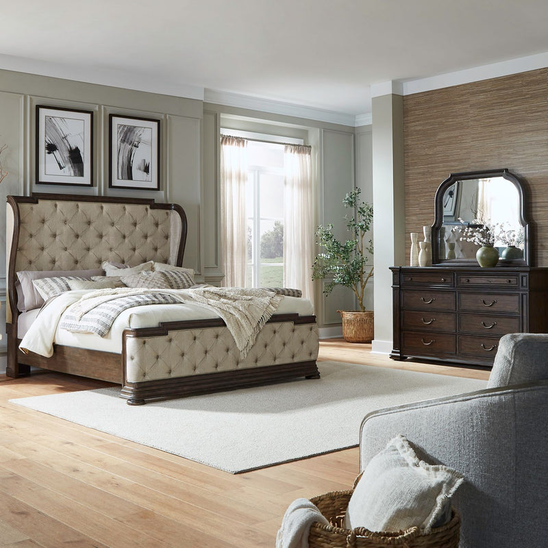 Provence Park King Shelter Bed, Dresser & Mirror image
