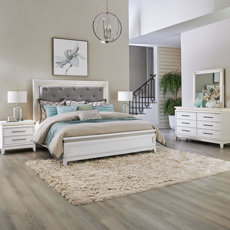 Reflections King California Uph Bed, Dresser & Mirror, Night Stand image