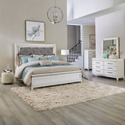 Reflections Queen Uph Bed, Dresser & Mirror, Chest image