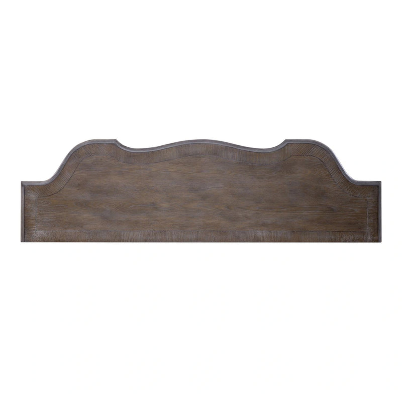 Magnolia Manor 56 Inch Hall Console Table in Antique White Base w/ Weathered Bark Tops image