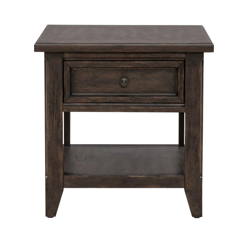 Paradise Valley Rectangular End Table in Saddle Brown image