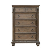 Carlisle Court 5 Drawer Chest in Chestnut with Dusty Wax image