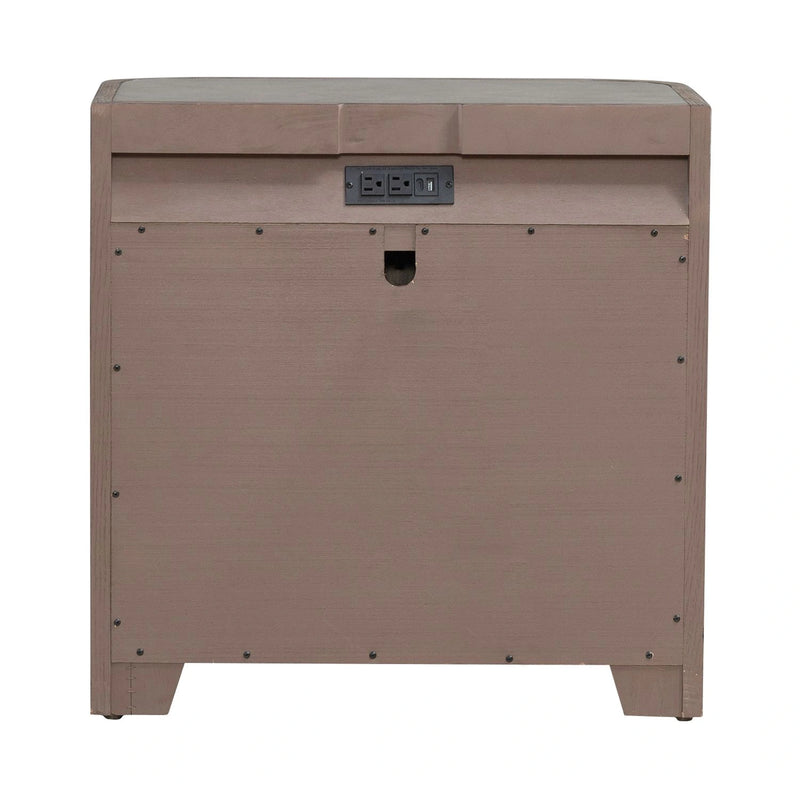South Bend Nightstand w/ Charging Station in Burnished Clay image