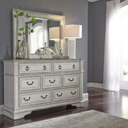 Abbey Park King California Panel Bed, Dresser & Mirror, Chest image