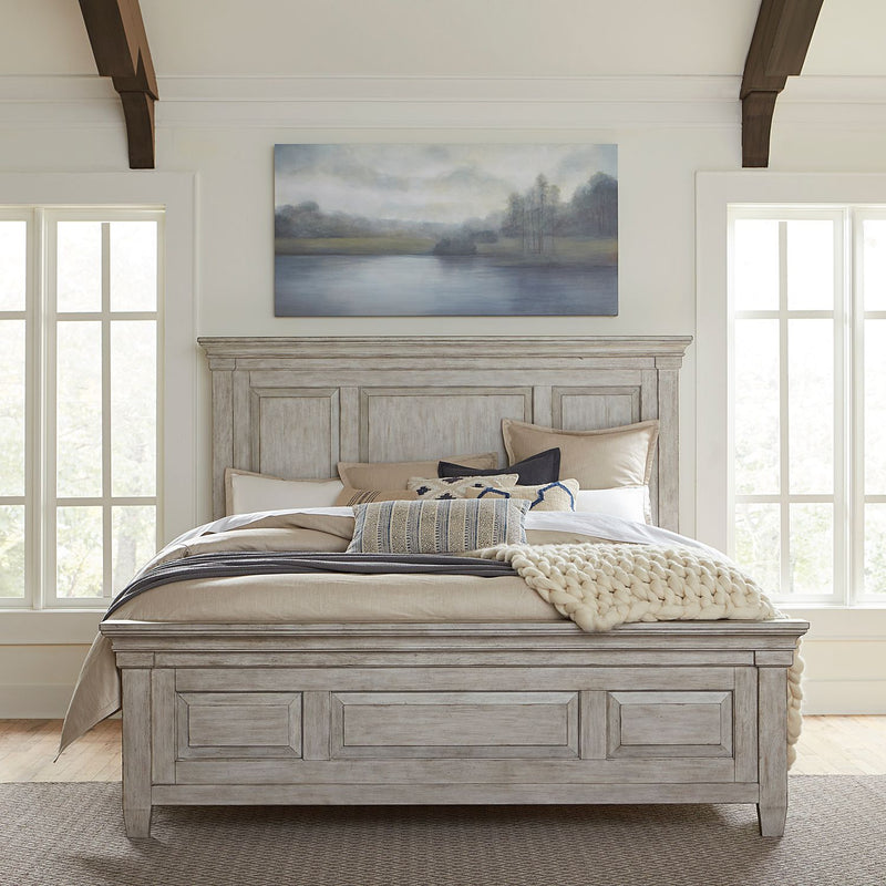 Heartland Queen Panel Bed, Dresser & Mirror, Chest