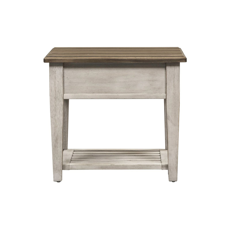 Heartland Drawer End Table in Antique White