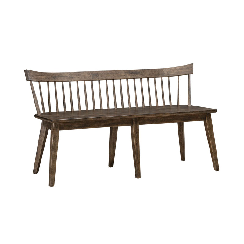 Midland Falls Spindle Back Bench in Rustic Brown