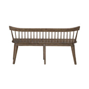 Midland Falls Spindle Back Bench in Rustic Brown image