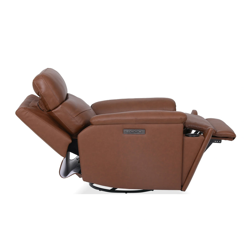 Refined Perfect Match Power Swivel Gliding Recliner with Power Headrest & Lumbar