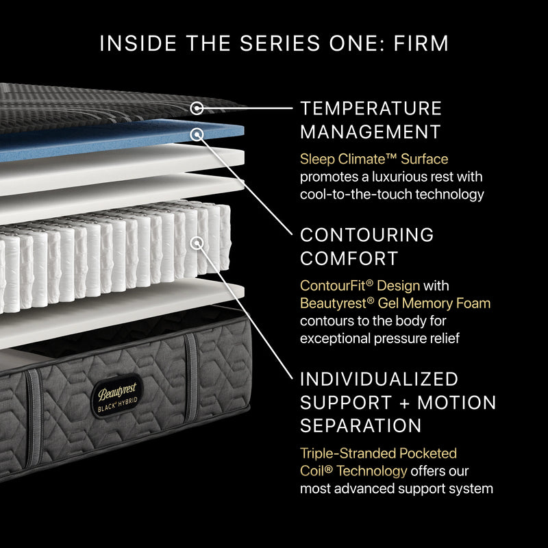 Beautyrest BlackÂ® Series One 12.5" Hybrid Firm Mattress