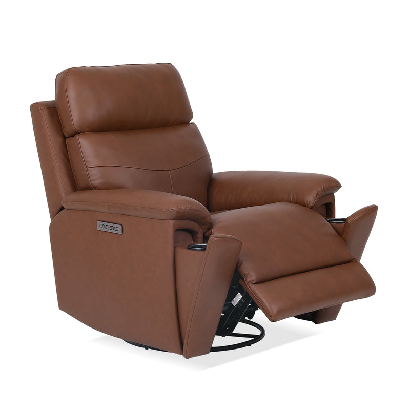Refined Perfect Match Power Swivel Gliding Recliner with Power Headrest & Lumbar