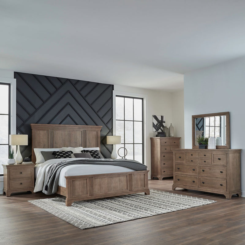 Haven Hills King Panel Bed, Dresser & Mirror, Chest, Night Stand image