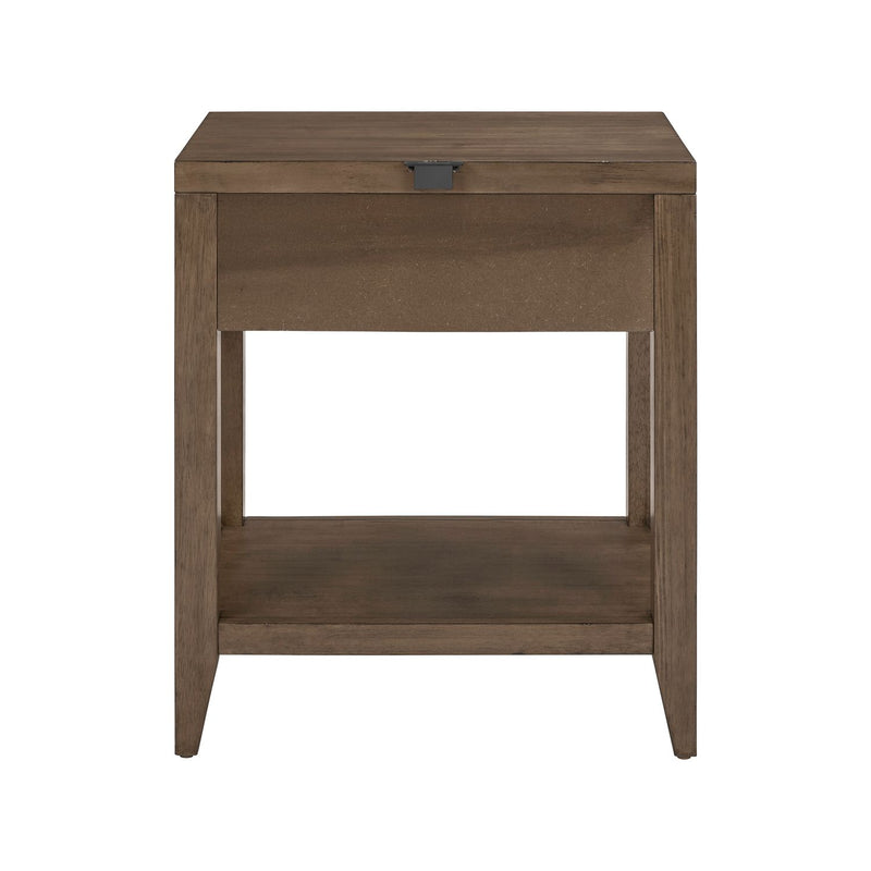Shaker Lakes Open Nightstand w/ Charging Station