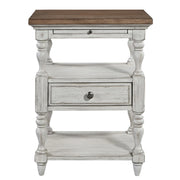 Farmhouse Reimagined Drawer Nightstand in Antique White image