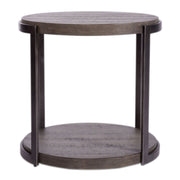 Modern View Round End Table in Gray image