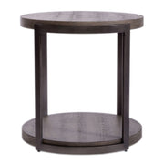 Modern View Round End Table in Gray image