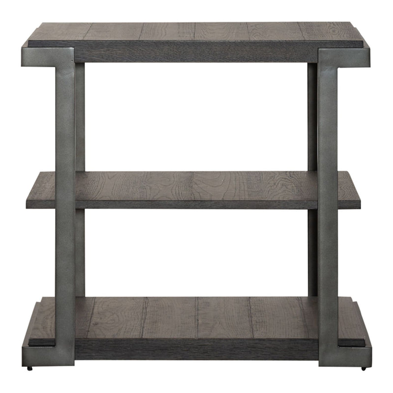 Modern View Tiered End Table in Gray