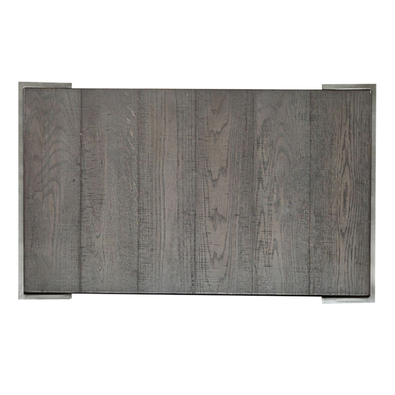 Modern View Tiered End Table in Gray