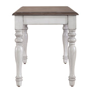 Ocean Isle Bench (RTA) in Antique White with Weathered Pine image