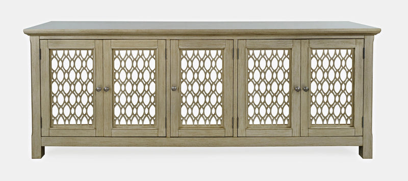 Isabella 86 inch Mirrored Accent Cabinet