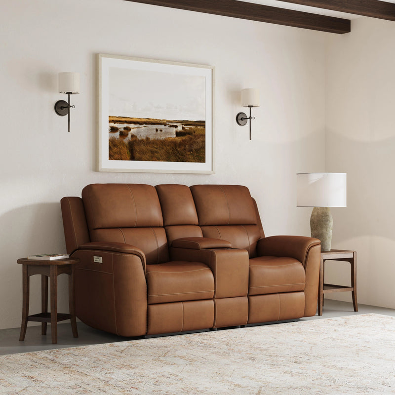 Henry Latitudes Power Reclining Loveseat with Console & Power Headrests & Lumbar - 5000006473