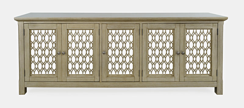 Isabella 86 inch Mirrored Accent Cabinet