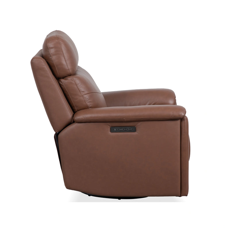 Refined Perfect Match Power Swivel Gliding Recliner with Power Headrest & Lumbar