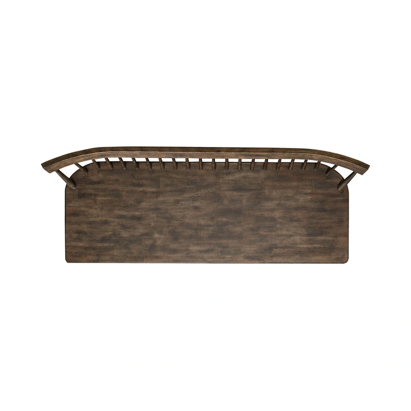 Midland Falls Spindle Back Bench in Rustic Brown image