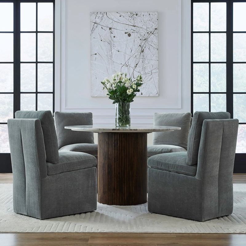 Accent Dining Accent Dining Chair w/ Casters - Sapphire image