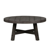 Modern Farmhouse Splay Leg Round Cocktail Table in Dusty Charcoal image