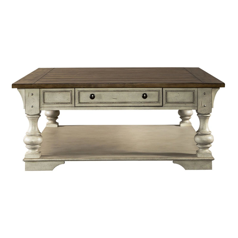 Morgan Creek Cocktail Table in Antique White image