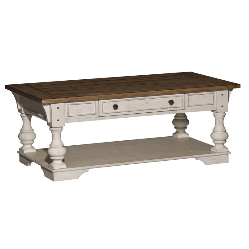 Morgan Creek Cocktail Table in Antique White image