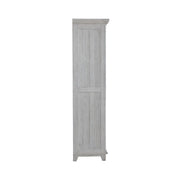 River Place Armoire in Riverstone White and Tobacco image