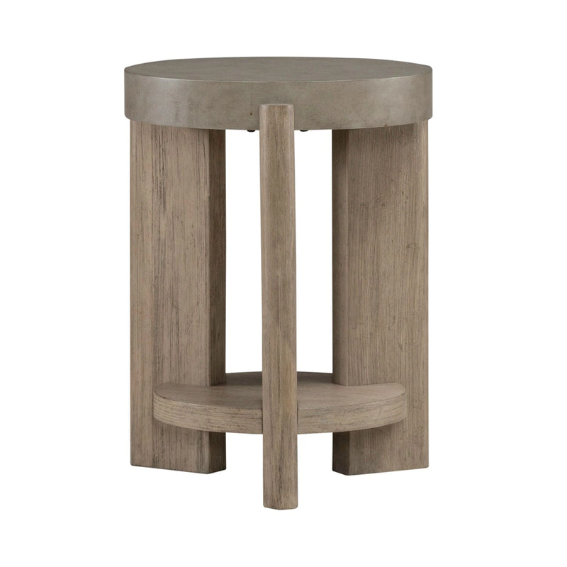 Affinity Chairside Table in Dusty Taupe with Concrete Top image