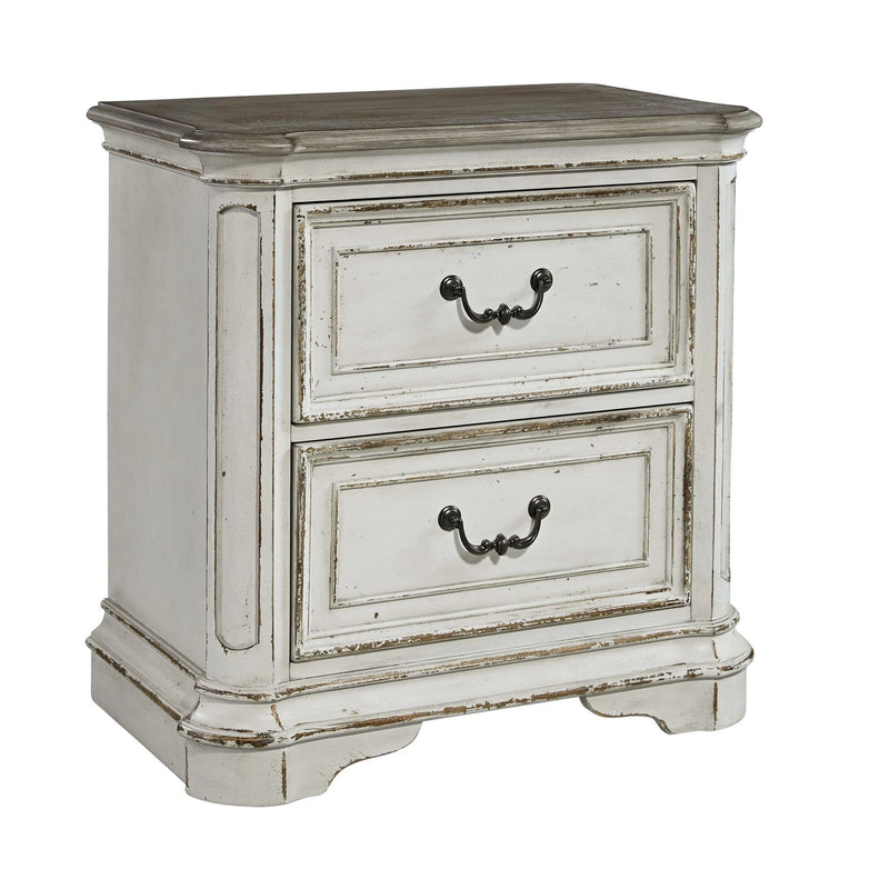 Magnolia Manor Two Drawer Nightstand in Antique White image