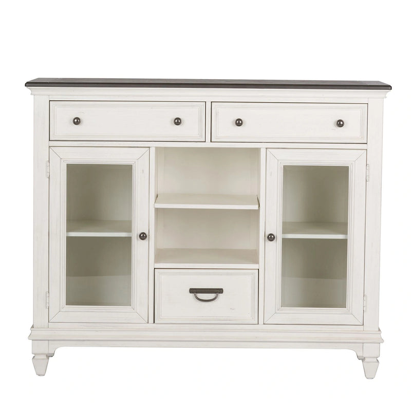 Allyson Park Buffet in White with Charcoal image
