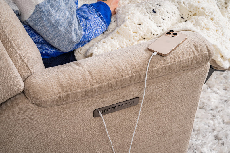Sophisticated Perfect Match Power Swivel Gliding Recliner with Power Headrest & Lumbar