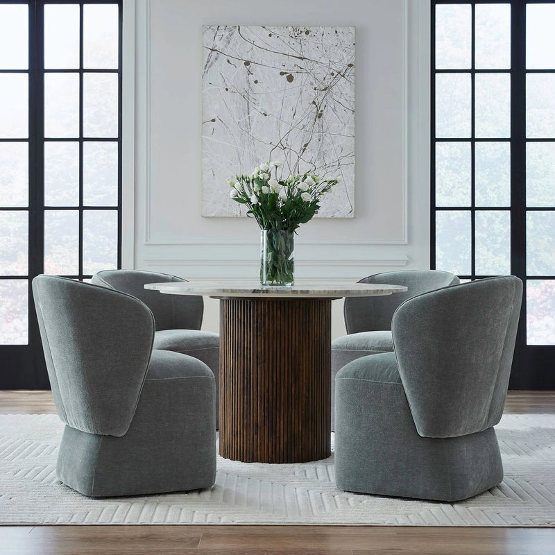 Accent Dining Accent Dining Chair w/ Casters - Sapphire image