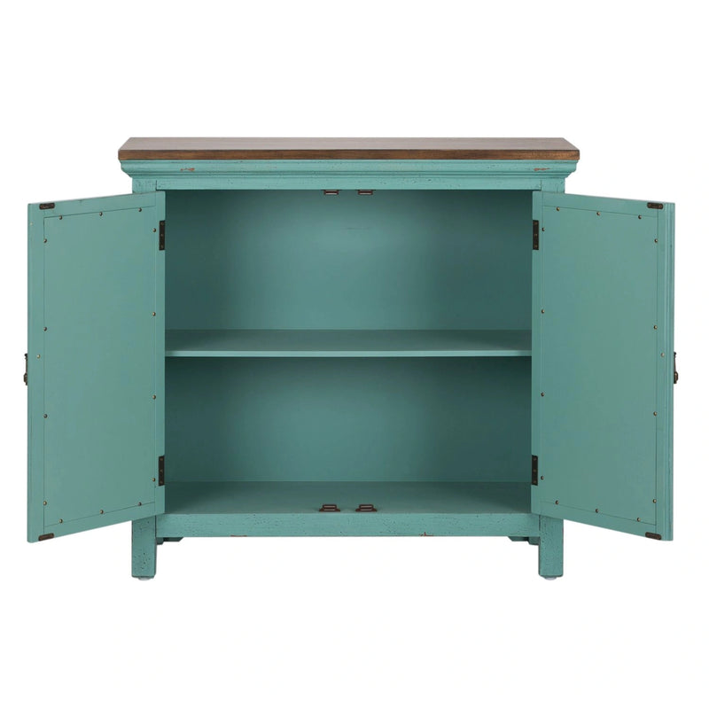 Kensington 2 Door Accent Cabinet in Turquoise image